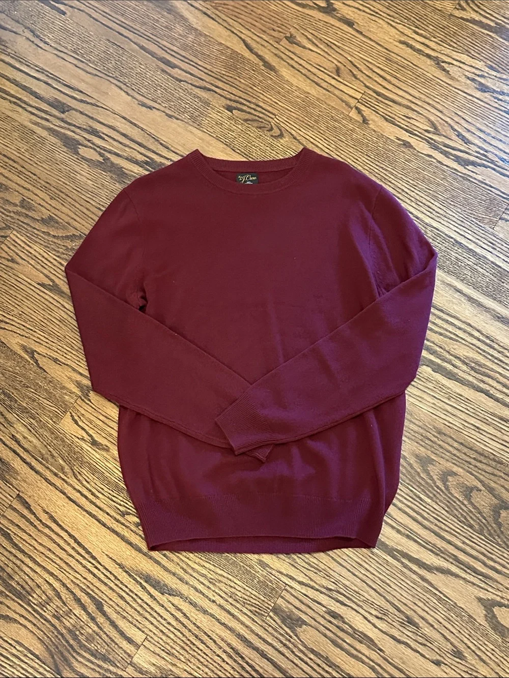 Men's Cashmere Crewneck Sweater - Burgundy